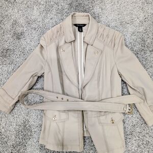 Focus 2000 Beige Women's Blazer with Belt